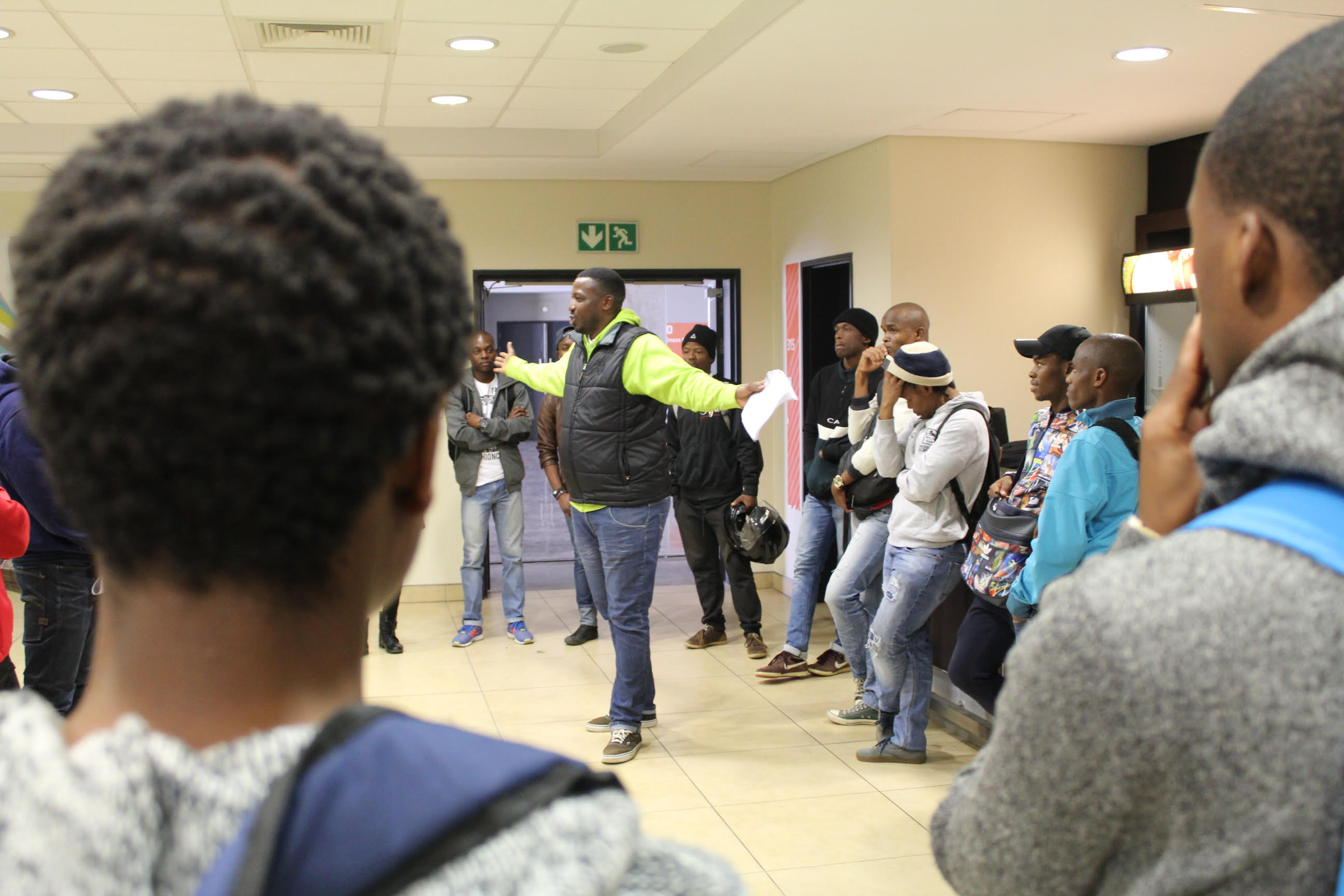 Our Consulting COO giving the Volunteers Training (Nedbank Cup Final 2017 DUT Students