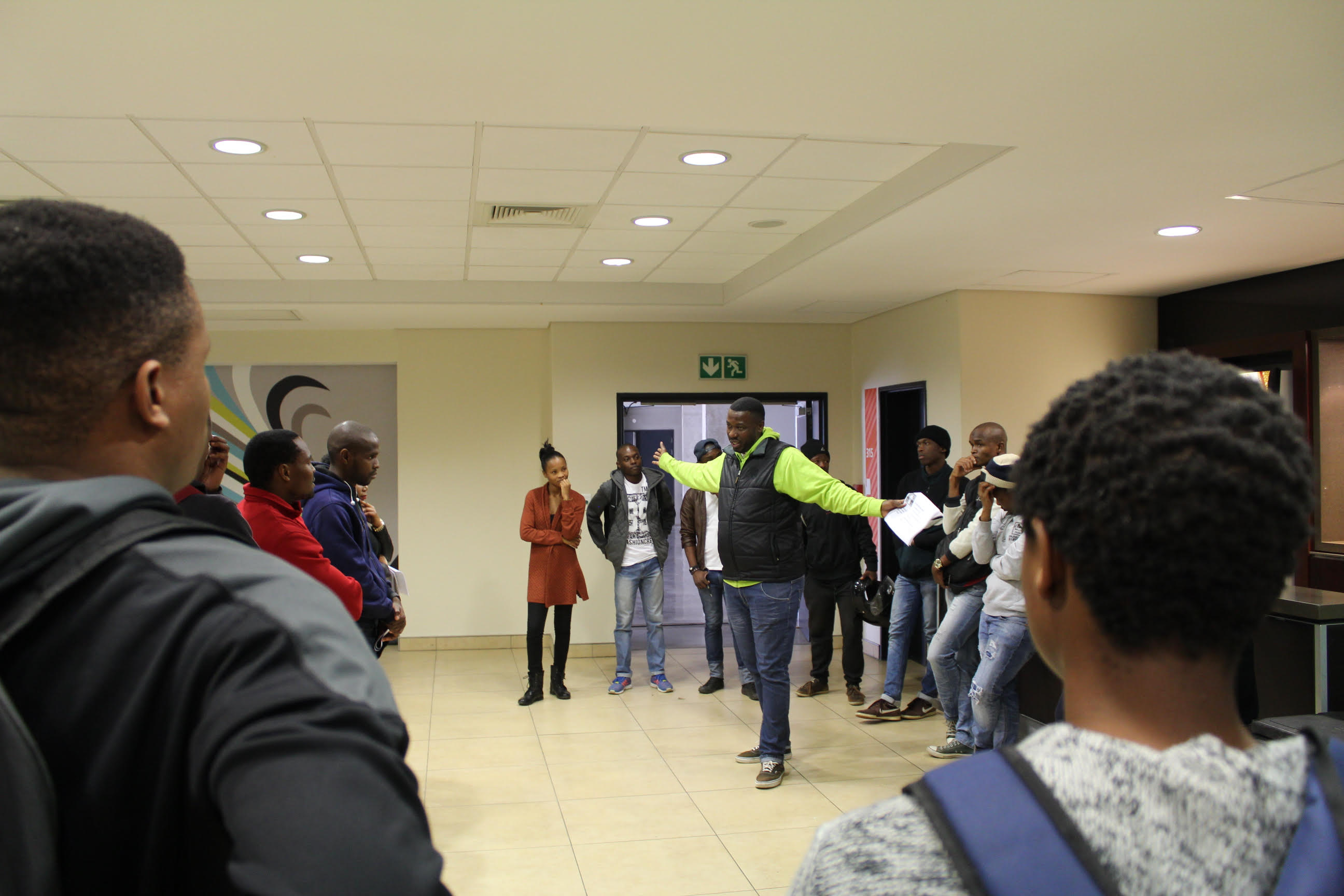 Our Consulting COO giving the Volunteers Training (Nedbank Cup Final 2017 DUT Students2